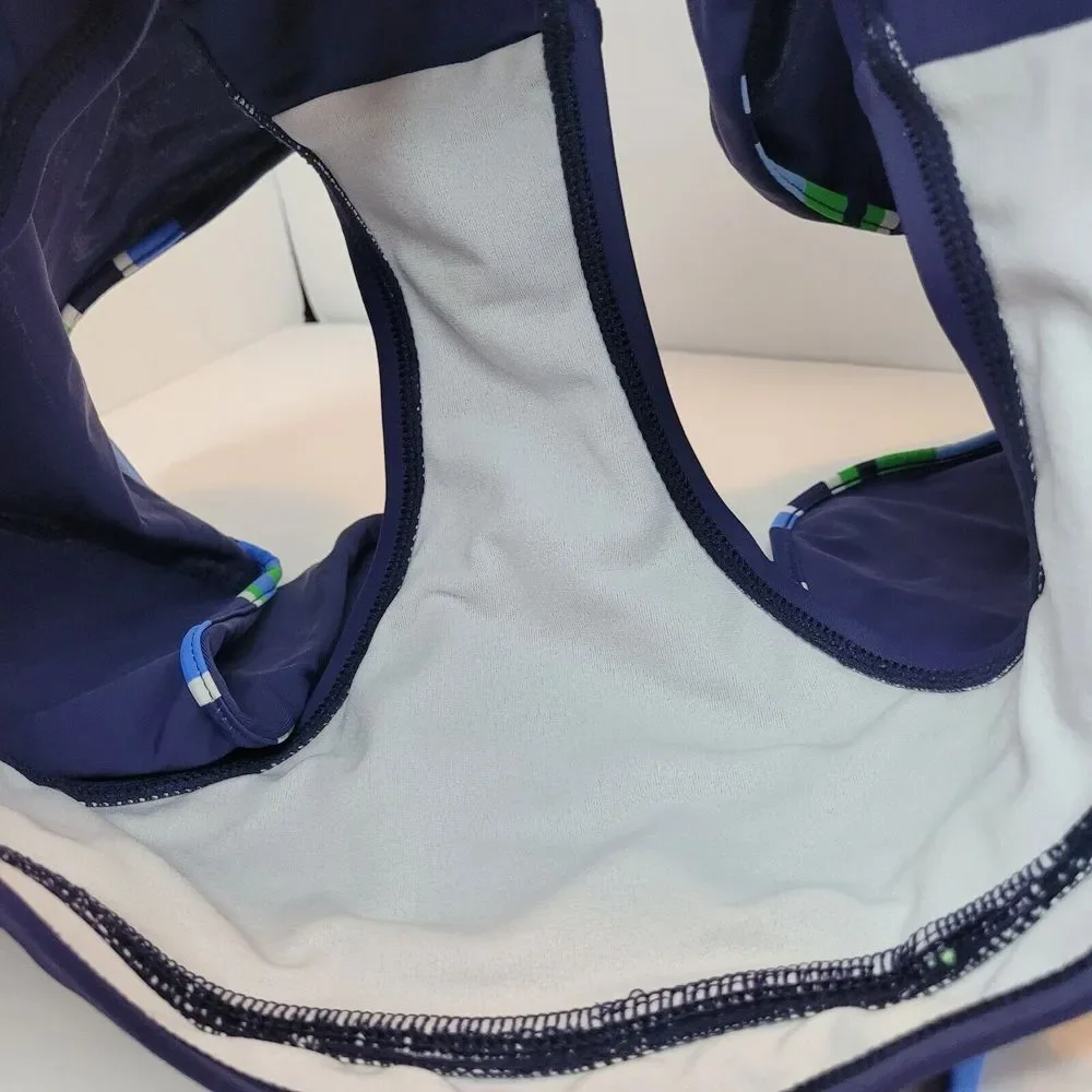 Simply Swim Swimsuit‎ Set Womens 12 Navy Floral Halter Top Swim Skirt Excellent